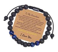Bracelet Bijoux 8 mm Pierre Naturelle Tissée avec Carte À Mon Incroyable Petit Ami avec Carte Réglable pour Lui et Elle, Bracelet de Perles, Excellent Cadeau pour Femme - 30 cm Robinetterie Domestique