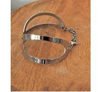 Bracelet - Bijoux femme - Semi Rigide - Acier inoxydable - Argenté - 20cm de longueur