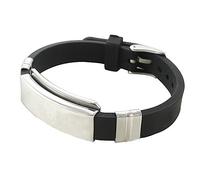 Bracelet Bionic Yin Yang silicone ion Energetix 4you 602 - gravable / poli - Taille S - XL