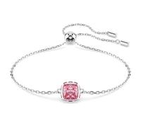 Bracelet Birthstone, Taille Carré, Octobre, Rose, Métal rhodié OS