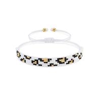 Bracelet Blanc Pour Femme, Perles De Rocaille à Imprimé LéOpard, Cadeau Surfeur, Bracelet Fantaisie BohèMe RéGlable Fait Main