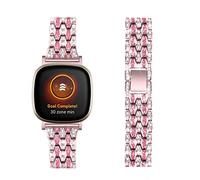 Bracelet Bling en Métal et Strass Compatible avec Fitbit Versa 4 / Sense 2 / Versa 3 pour Femme - Élégant