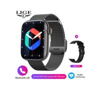 (Bracelet Bluetooth noir) Compatible Huawei et Samsung. Montre connectée Bluetooth 1,81 pouce pour adultes.