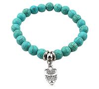 Bracelet Bohème Bracelets faits à la main avec perles avec hibou Boho Bijoux Bracelet avec pendentif