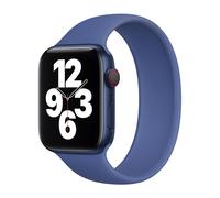 Bracelet Boucle unique en Silicone pour Apple Watch | 44/45/46/49 mm - Taille 6 - Toma Blue
