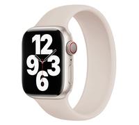 Bracelet Boucle unique en Silicone pour Apple Watch | 44/45/46/49 mm - Taille 7 - Starlight