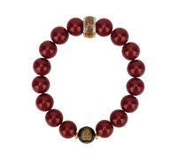 Bracelet Bouddha Cinabre - Amulette de protection Feng Shui pour 12 signes du zodiaque, porte-bonheur pour la bonne fortune, One Size, cinabre, Pas de gemme