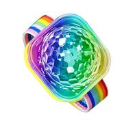 Bracelet boule disco - Lumière boule disco | Lumière stroboscopique rechargeable | Lumière de scène LED USB | Horloge avec lumière de scène LED activée par son | Lu