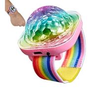 Bracelet boule disco - Lumière boule disco | Lumière stroboscopique rechargeable | Lumière de scène LED USB | Horloge avec lumière de scène LED activée par son | Lu