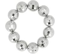 bracelet boules à facettes argent disco adulte - boland 64416 Gris G
