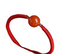Bracelet, Bracelet Agate Rouge Bouddha Riant Cordon Réglable Année du Tigre Amulette