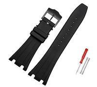 Bracelet bracelet de bracelet en caoutchouc en caoutchouc en silicone noir de 28 mm à 28 mm pour courroie de la bande de montre de chêne royal AP Royal 40 mm 42 mm