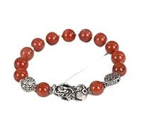 Bracelet, Bracelet de richesse Pixiu du Sud, authentique amulette méditation en cristal Reiki, porte-bonheur et protection contre les mauvais esprits. Cadeau idéal(Red)