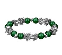 Bracelet, Bracelet d'équilibre en perles de grenat rouge et noir, talisman for la prospérité, l'argent chance, 7(12)