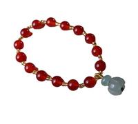 Bracelet, Bracelet élastique à perles de 8 mm, talisman spirituel for la richesse, l'argent, chance et prospérité