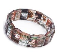 Bracelet Bracelet Quartz Fantôme Naturel Femme Lady Stretch Cristal Rectangle Perle Bracelet Quartz Fantôme Naturel (Color : As Shown)