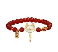 Bracelet Bracelets du Nouvel An chinois 2024, Bracelet du zodiaque chinois Feng Shui, extensibles, cadeaux du nouvel an pour femmes, bijoux unisexes (A, One Size)