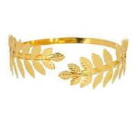 bracelet brassard feuilles laurier or adulte - boland 64524 Jaune G