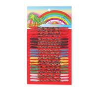 Bracelet Bresilien - 100 Pcs Amitié Femme, Perles Boho Colorés Faits à la Main, Tressés de Plage pour Surfeur, Cheville Tissés Bohème, Rouge