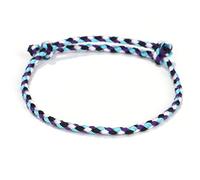 Bracelet Bresilien,2 Pièces Bracelets Réglables Décontracté Bleu Quatre Brins Corde De Coton Fait À La Main Bracelet Tissé Boho Tibet Bracelet Plage Charme Bracelets pour Femme Hommes Cadeau