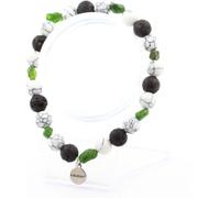 Bracelet brésilien en diopside + perles de lave + howlite 8 mm