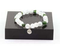 Bracelet brésilien en diopside + perles de quartz brisées du Brésil 8 mm