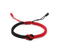 Bracelet Bresilien, Réglable Noeud Chinois Ethnique Bracelet Multicolore Tissé Noir Rouge Chanceux Bracelets À La Main Tibétain Charme Yoga Bracelets Femmes Hommes Cadeau