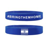 Bracelet « Bring Them Back Home » - Étoile de David Juif Israélien, Bracelet en Forme d'Étoile de David avec Israël I Stand, Pour Homme et Femme