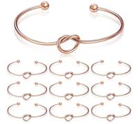 Bracelet Cadeau Demoiselle d'Honneur Bracelet Manchette avec Cartes-Cadeaux de Demoiselle d'Honneur I Can't Tie The Knot Without You (Or Rose)