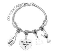 Bracelet cadeau Las Vegas - Cadeau de voyage à Las Vegas - Cadeau de voyage sur le thème de Las Vegas - Cadeau de week-end pour meilleure amie, sœur, meilleure amie, meilleure amie, meilleure amie