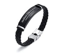 Bracelet Cadeau Personnalisé pour Homme Femelle - Bracelets Personnalisé Prénom Cadeau Homme pour Garcon Mon Fils Anniversaire Noël