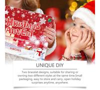 Bracelet Calendrier de l'Avent | 24 Jours Compte à Rebours Création de Bijoux - Calendrier de l'Avent 2025 Bracelet Pour Filles, Pour Adolescents Femmes Filles Adultes Vacances Fête