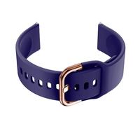 Bracelet caoutchouc pour smartwatch U01 - bleu marine/or rose - 20mm