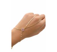Bracelet chaîne à main VIP à paillettes roses