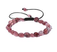 Bracelet chaîne à perles irrégulières en pierre naturelle lapis-lazuli et améthyste for femmes hommes(S)