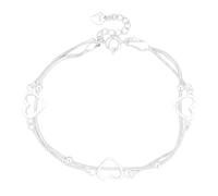 Bracelet Chaîne Argent Amour Joncs Charme De Poignet Ajustables À Double