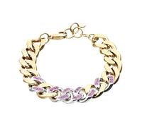Bracelet chaîne dégradé - COM Chiara Ferragni - Rose - Rhodium plaqué or 18K - Oxyde de zirconium - 170 + 25 mm
