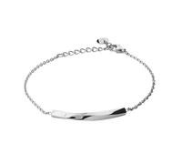 Bracelet Chaîne Femme ENTASIS Acier Argenté Mousqueton