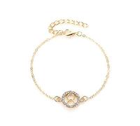 Bracelet Chaîne Pendentif Zodiaque en Zircone Cubique - Bracelet Creux Rond Polyvalent - Constellation du Zodiaque Horoscope Bijoux D'Astrologie Céleste - Cadeau Femme Homme, Taureau, 23,5 Cm