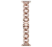 Swarovski Bracelet chaîne scintillant, pour Apple Watché 40 mm et 41 mm, ton doré rose, finition ton doré rose