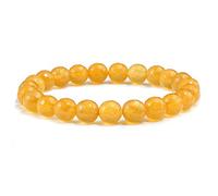 Bracelet Chakra, Naturel Citrine Pierre Bracelets Perles Rondes Chakra Bracelets Élastique Énergie Pierres Précieuses Bracelets Balance Yoga Bijoux Pour Femmes Hommes