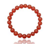 Bracelet Chakra pour enfants en cornaline 6mm en perles de pierre naturelle fait main - Bracelet à boules pour femmes, hommes et enfants - Fabriqué en Allemagne