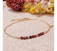 Bracelet charme véritable grenat rouge