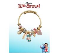 Bracelet charms Disney Lilo & Stitch dor Bijou fantaisie avec pendentifs strass perles cur