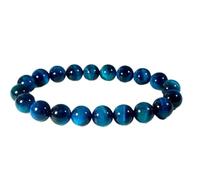 Bracelet Cheville Femme Bracelet en œil de tigre de qualité 5A. Un bijou en pierre précieuse qui s'adapte à toutes les apparences, ce qui en fait l'accessoire parfait pour les hommes. (Blue, 12x9x1cm)