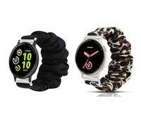 Bracelet chouchou élastique en tissu compatible avec Lamshaw Forerunner 165, Lamshaw 20 mm, compatible avec Garmin Vivoactive 3/Vivoactive 5/Approach S12/Approach S40/Approach S42/D2 Air/D2 Air X10