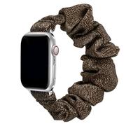 Bracelet chouchou pour bracelet de montre 10 42 mm 46 mm 40 mm 41 mm 45 44 38 Bracelet en nylon élastique pour la série iWatch pour Ultra2 4 5 6 7 8 9 SE, or noir jaune, 42/44 mm L