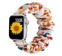 Bracelet chouchou pour bracelet de montre 10 42 mm 46 mm 40 mm 41 mm 45 44 38 Bracelet en nylon élastique pour la série iWatch pour Ultra2 4 5 6 7 8 9 SE, papillon or, 45/49 mm L