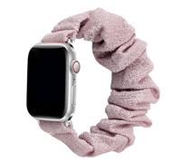 Bracelet chouchou pour bracelet de montre 10 42 mm 46 mm 40 mm 41 mm 45 44 38 Bracelet en nylon élastique pour la série iWatch pour Ultra2 4 5 6 7 8 9 SE, or rouge rose, 38 40 41 mm L