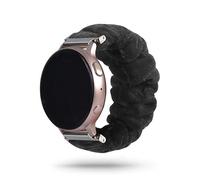 Bracelet chouchou Strap-It - Compatible avec - Samsung Galaxy Watch 4 44mm - Noir - pour 4 40mm - 4 Classic 42&46mm - 6 40&44mm - 5 40&44mm & 5 Pro - 6 Classic 43&47mm